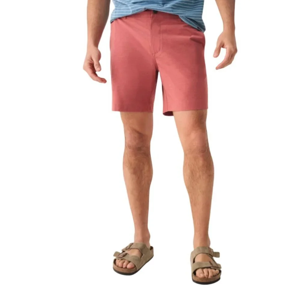 NWT Faherty All Day Bermuda Shorts Mens 35 Pink Rosebud 9